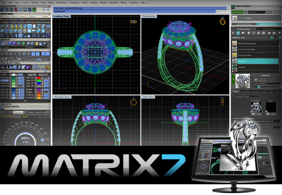 طراحي جواهر با نرم افزار MATRIX